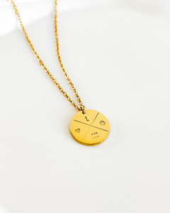 Custom Medium Pendant Necklace | 4 Corners