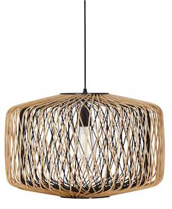 Description: Rattan  Pendant Light   Size (LxWxH): 410x 410 x 270