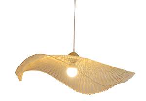 Description: Bamboo Pendant Light   Size (LxWxH): 450x450x130