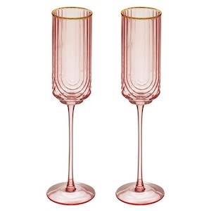 Florence Opulent Pink Champagne Glass