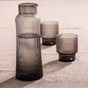 Drinkware: Erskine Rose Carafe and 4 glass set