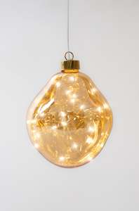 Xmas Collection: Hanging Glass Amber Orb
