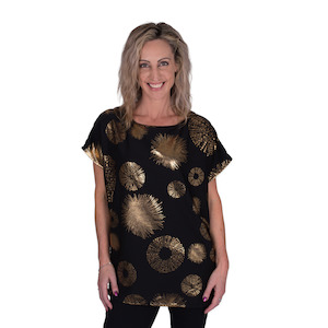 Blouses: Gold Kina Tui Blouse