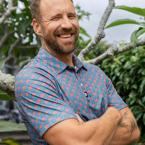 Mens Golf Polo- Pohutukawa