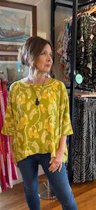 Kōwhai Oversized 3/4 Sleeve Blouse