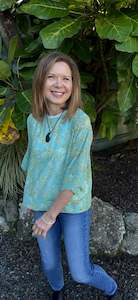 Womens Chiffon Box Sleeve Blouse - Kauri