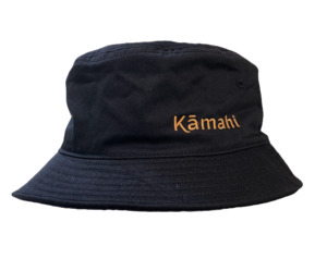 Kamahi Clothing: Kāmahi black cotton bucket hat