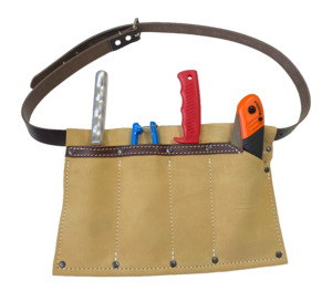 Handtools: 4-Pocket Bush Regeneration Kit with Secateurs, Foldable Saw, Knife and Narrow Trowel
