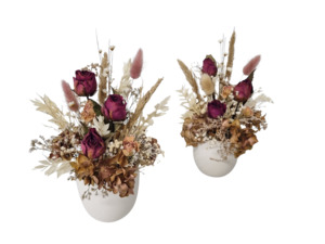 Products: KEEPSAKE - Dried Pink Rose Pot - Kamo Village Florist