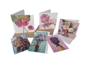 Products: Card - Painted Flower Blooms - Kamo Village Florist