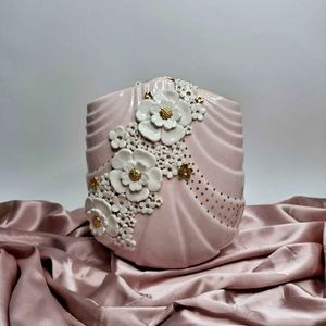 Pink Deco XL Vase by Dawn Clayden