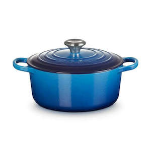 Lecreuset: Signature Round Casserole Azure Blue