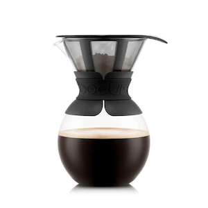 Coffe And Tea: Pour Over Coffee Maker with Permanent Filter 1L