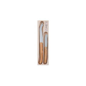 Cheese Knives: Debutant 2 Piece Cheese Set Olive Wood