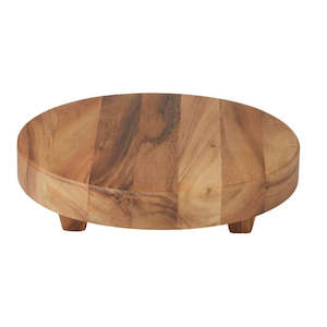 Acacia Wood Round Board with Feet