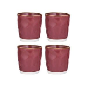 Wine Glasses Accessoires: Halo Tumbler Burgundy 4 Pack