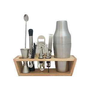 Barware: Bar Tool Set And Stand 11 Piece