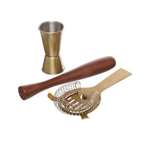 Bar Tools Bar: Cocktail Brass Set Of 3