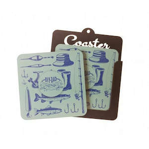 DELD.I.Y Dad Coaster Fishing Icon