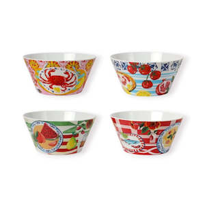 Melamine Bowls Italian Summer Set Of 4