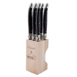 Cutlery: Steak Knife Block Set 6 Black