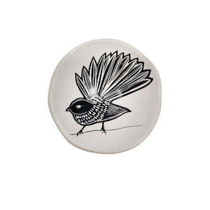 Decorative: Bowl Piwakawaka Black and White 7cm