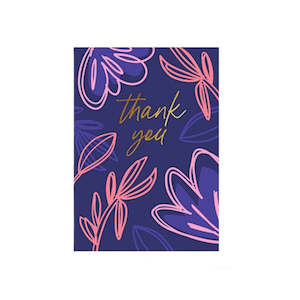 Card Neon Foliage Thank You