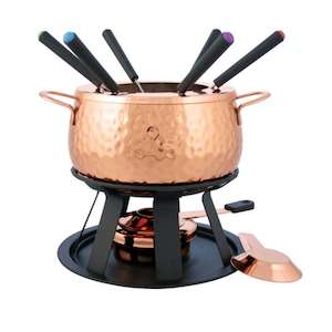 Biel 11 Piece Copper Fondue Set