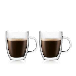 Bistro Double Wall Glass Mug Set of 2 300ml