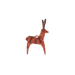 Christmas Decoration - Reindeer - Koru Red