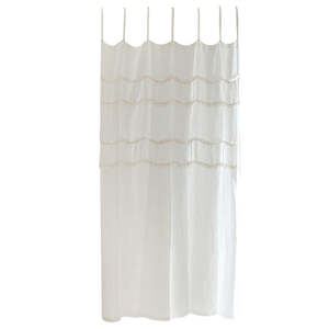 French Country Collections: Curtain Ruffles Linen White
