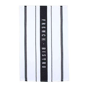 Homewares: Tea Towel French Bistro Black