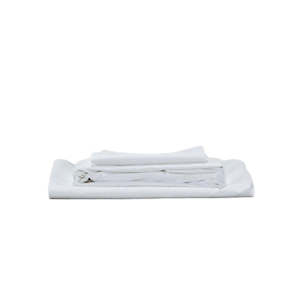 Percale Sheet Set 450TC Cotton White Single