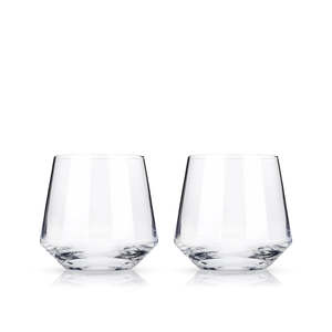 Raye Angled Crystal Cocktail Tumblers Set of 2
