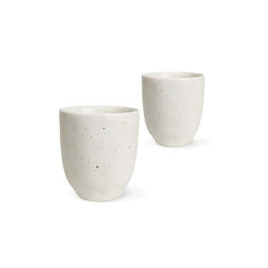 Coffe And Tea: Latte Cups Set of 2 Natural Earth