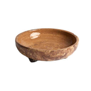 Harvenwood Small Footed Bowl Sand and Brown