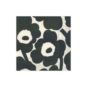 Table Linen: Luncheon Napkin Marimekko Unikko Cream Green