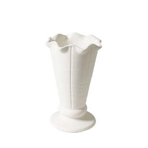 Vases: Trophy Life Violet vase in Vintage White