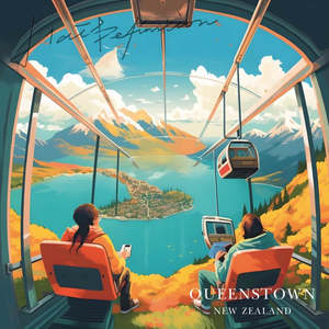Print Illustrations: Double Sided Print Gondola Queenstown