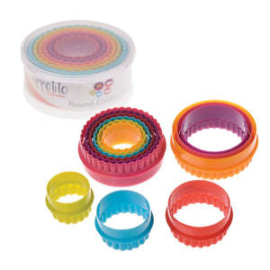 Bakeware Accessories: Cookie Cutter Fluted Double Sided Round Set of 6