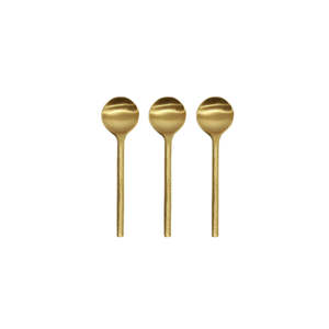 Salt Spoon Brass Large 3 Pack