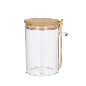 Storage: Glass Canister with Spoon Natural 650ml