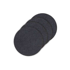 Dining: Coaster Hugo Round Vinyl 4pk Black