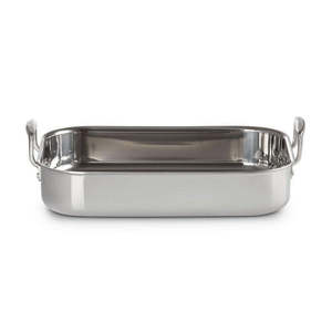 Roasting Tray: 3-ply Stainless Steel Rectangular Roaster 35cm/5.5L