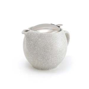 Teapots: Zero Teapot 450ml Crackle White
