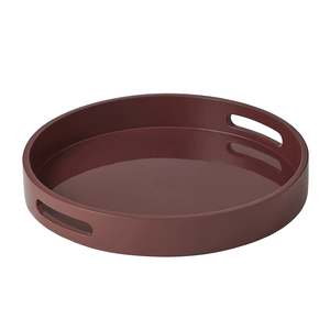 Lucia Lacquered Tray 35cm Claret