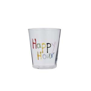 Glass Tumbler Happy Hour