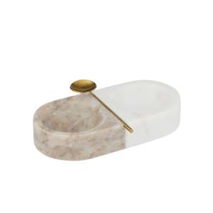 Kitson Marble Salt & Pepper With Spoon