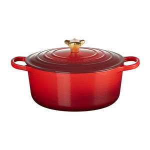 Casserole Dishes: Signature Round Casserole Star Knob 26cm Cerise