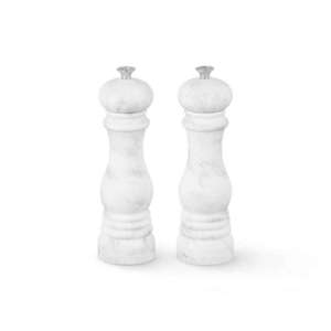 Salt Pepper Grinders: Marble Salt & Pepper Mill Set